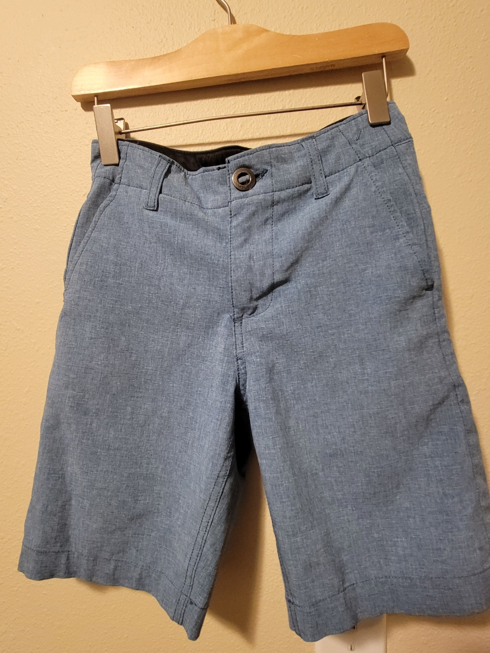 Volcom Chambray Blue Flat Front Boys's Shorts